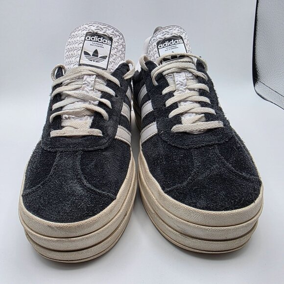 Adidas Gazelle Bold Womens Size 9.5 Black White Platform Sneakers Shoes HQ6912 - Picture 2 of 13